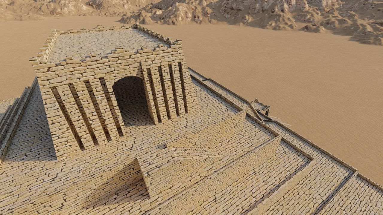 Zigurat ancient pyramid-Ziggurat Temple 3D model_15