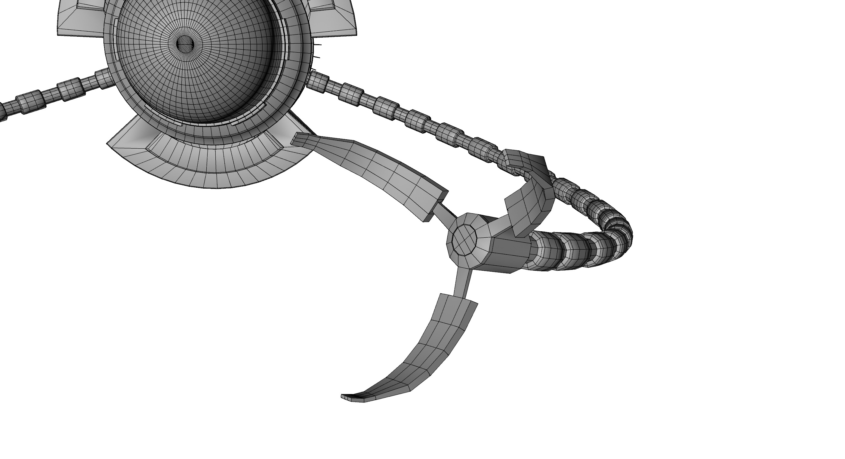 Nanobot  Low-poly 3D model_12