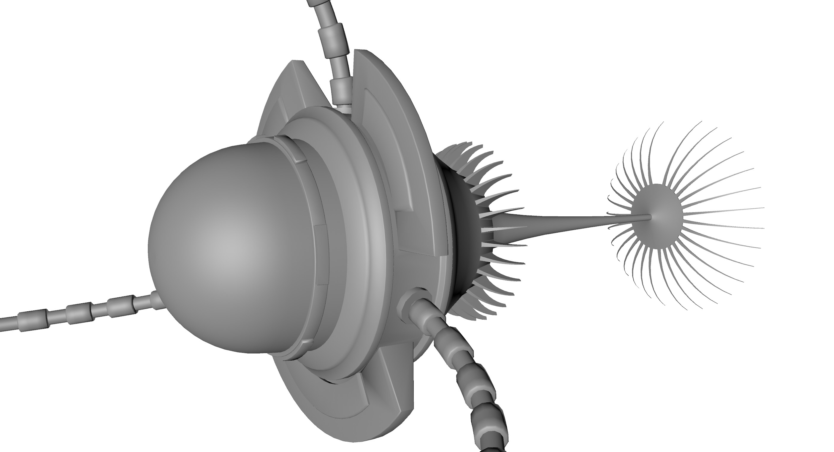 Nanobot  Low-poly 3D model_15
