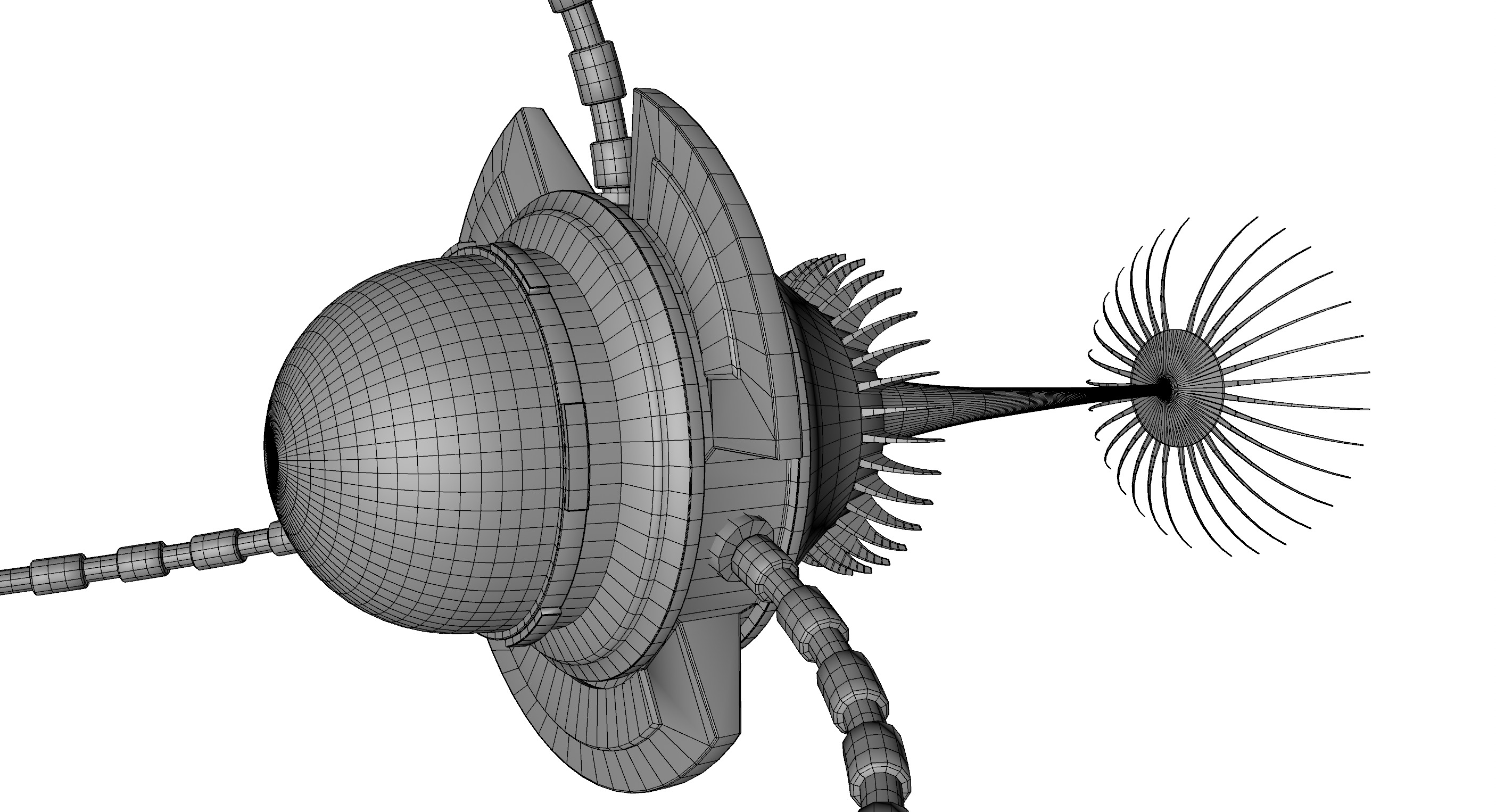 Nanobot  Low-poly 3D model_14