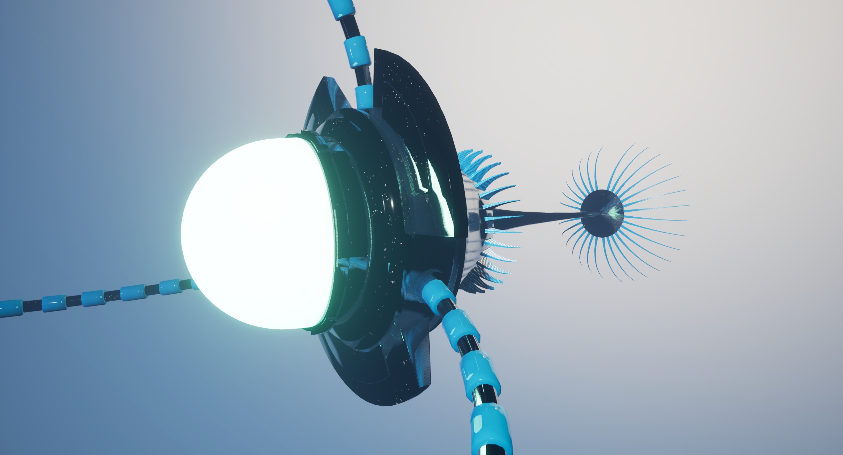 Nanobot  Low-poly 3D model_1