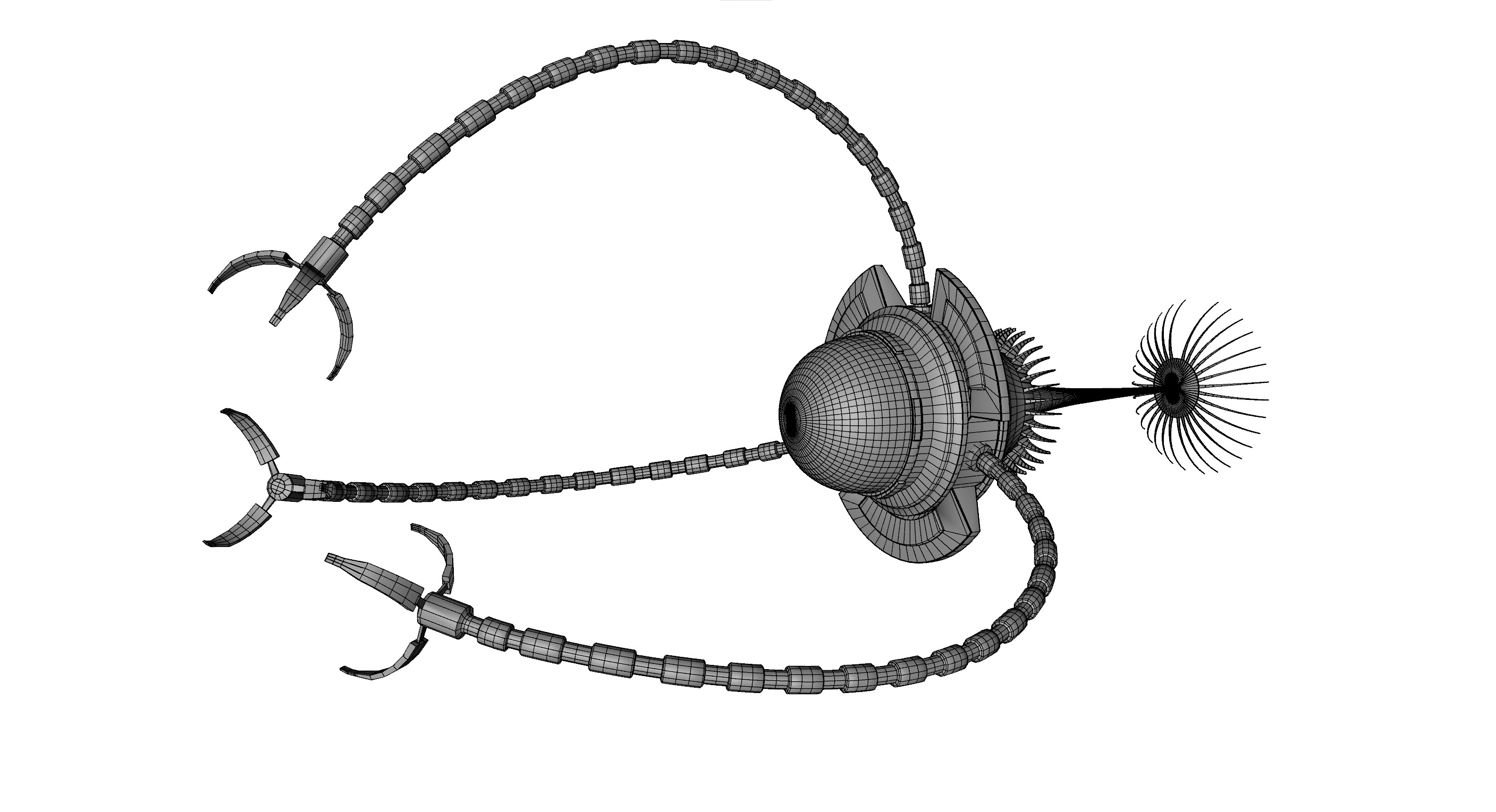 Nanobot  Low-poly 3D model_11