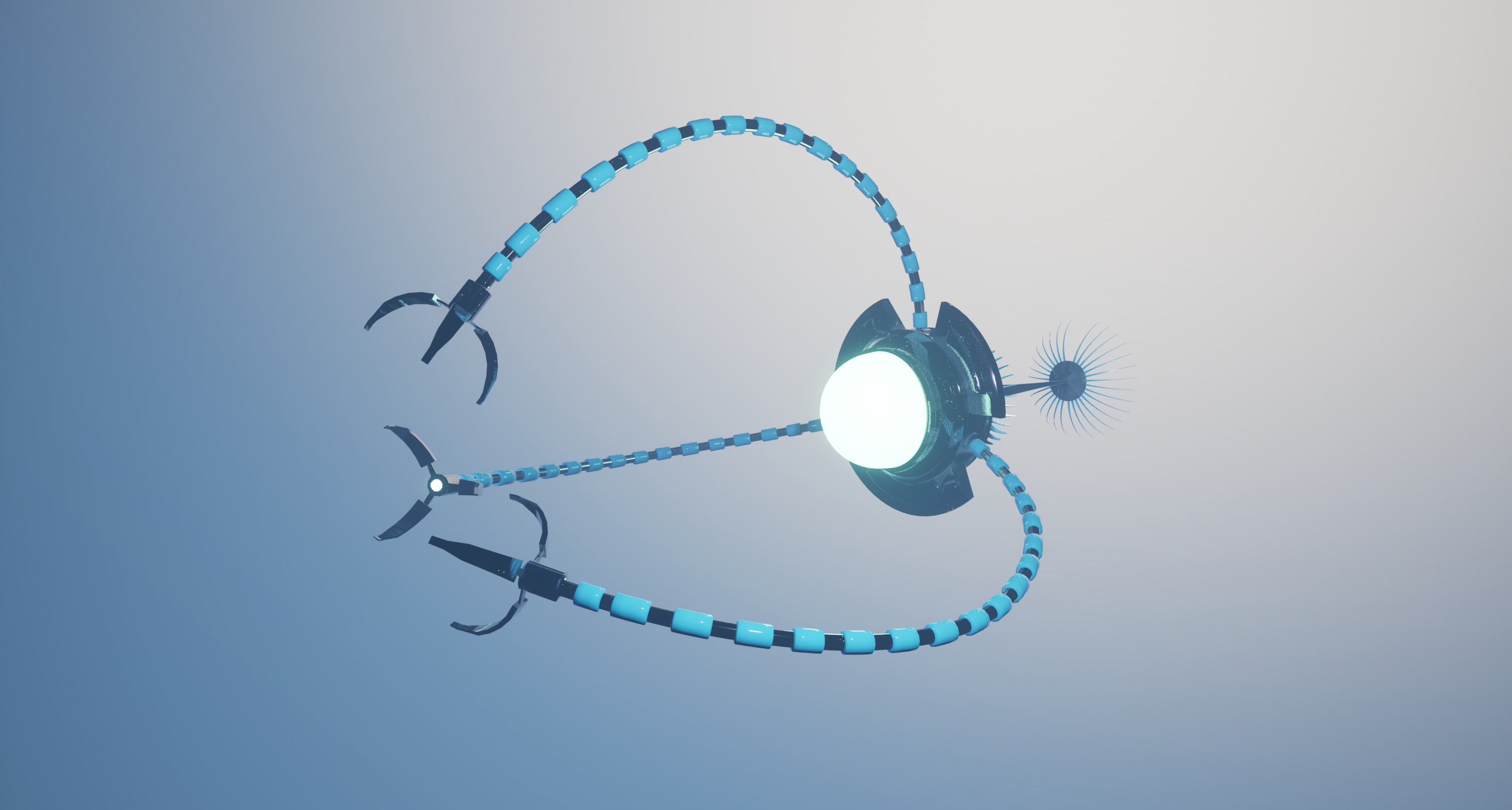 Nanobot  Low-poly 3D model_2