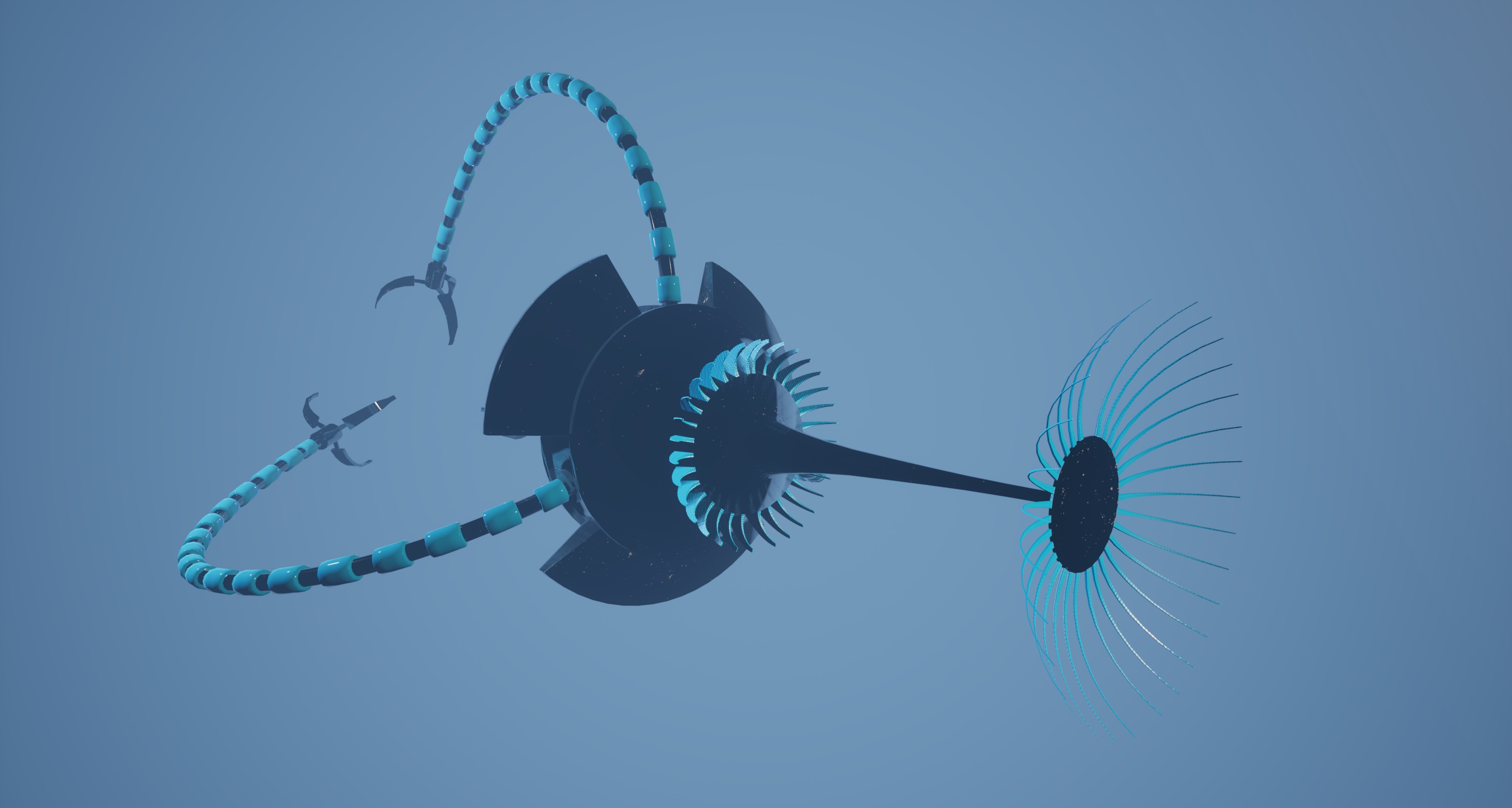 Nanobot  Low-poly 3D model_5