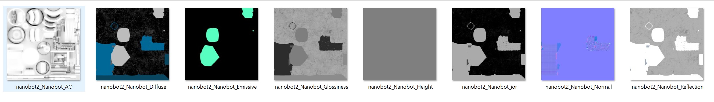 Nanobot  Low-poly 3D model_16