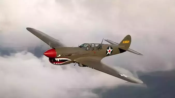 Curtiss P-40 Warhawk 3D model