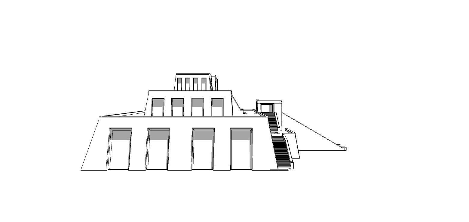Zigurat ancient pyramid-Ziggurat Temple 3D model_12