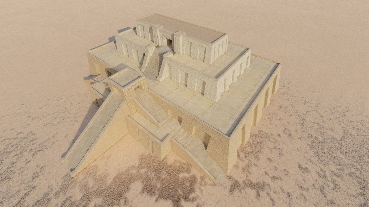Zigurat ancient pyramid-Ziggurat Temple 3D model_16