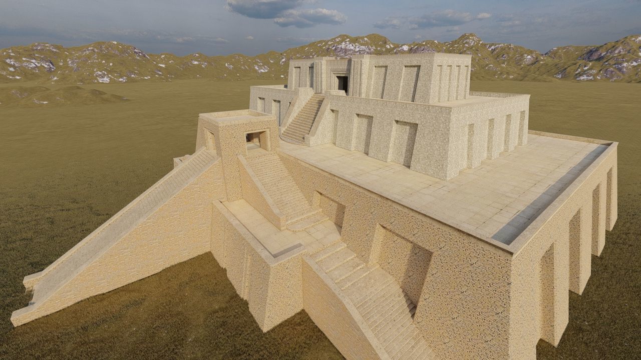 Zigurat ancient pyramid-Ziggurat Temple 3D model_25