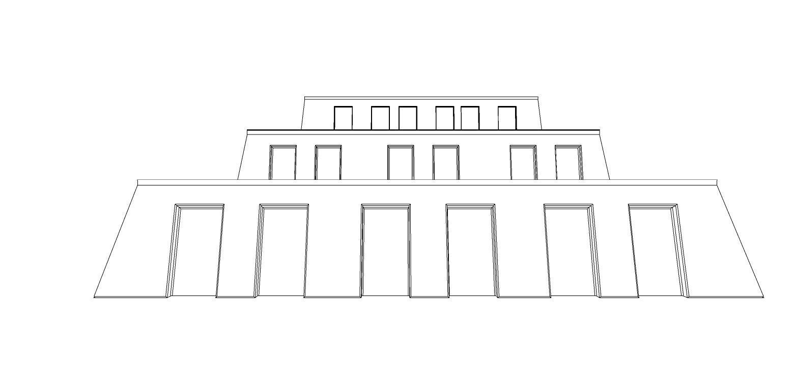 Zigurat ancient pyramid-Ziggurat Temple 3D model_14