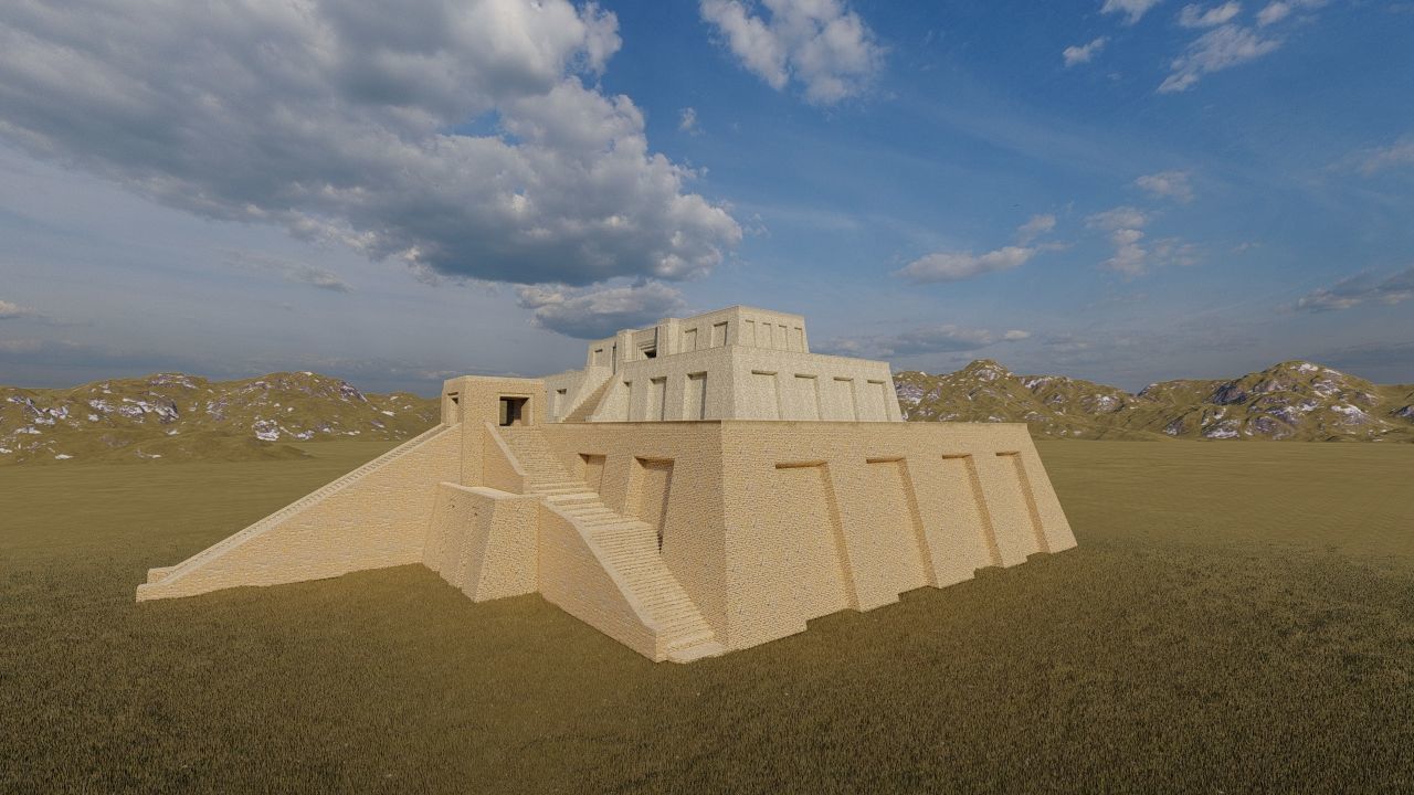 Zigurat ancient pyramid-Ziggurat Temple 3D model_22