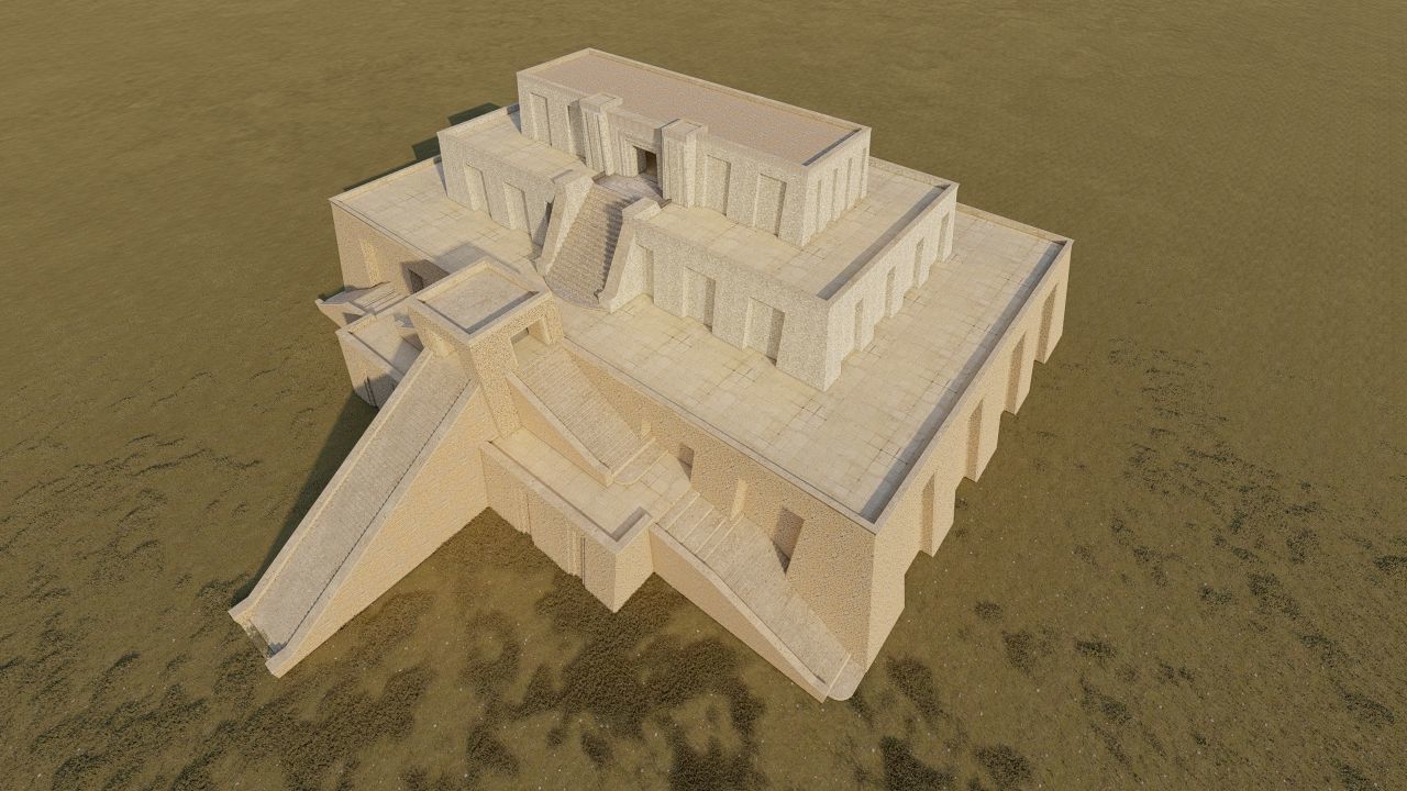 Zigurat ancient pyramid-Ziggurat Temple 3D model_23