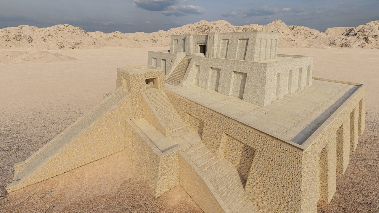 Zigurat ancient pyramid-Ziggurat Temple 3D model_17