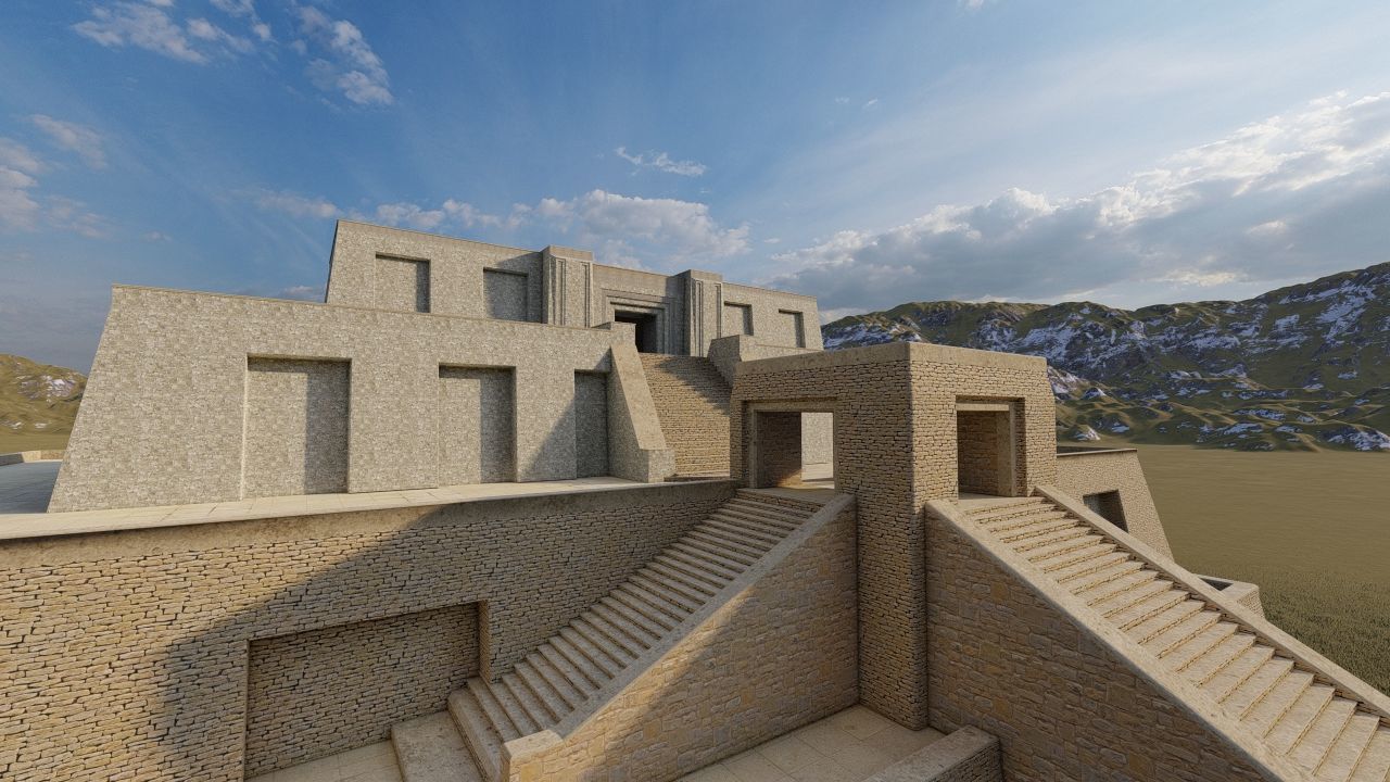 Zigurat ancient pyramid-Ziggurat Temple 3D model_2