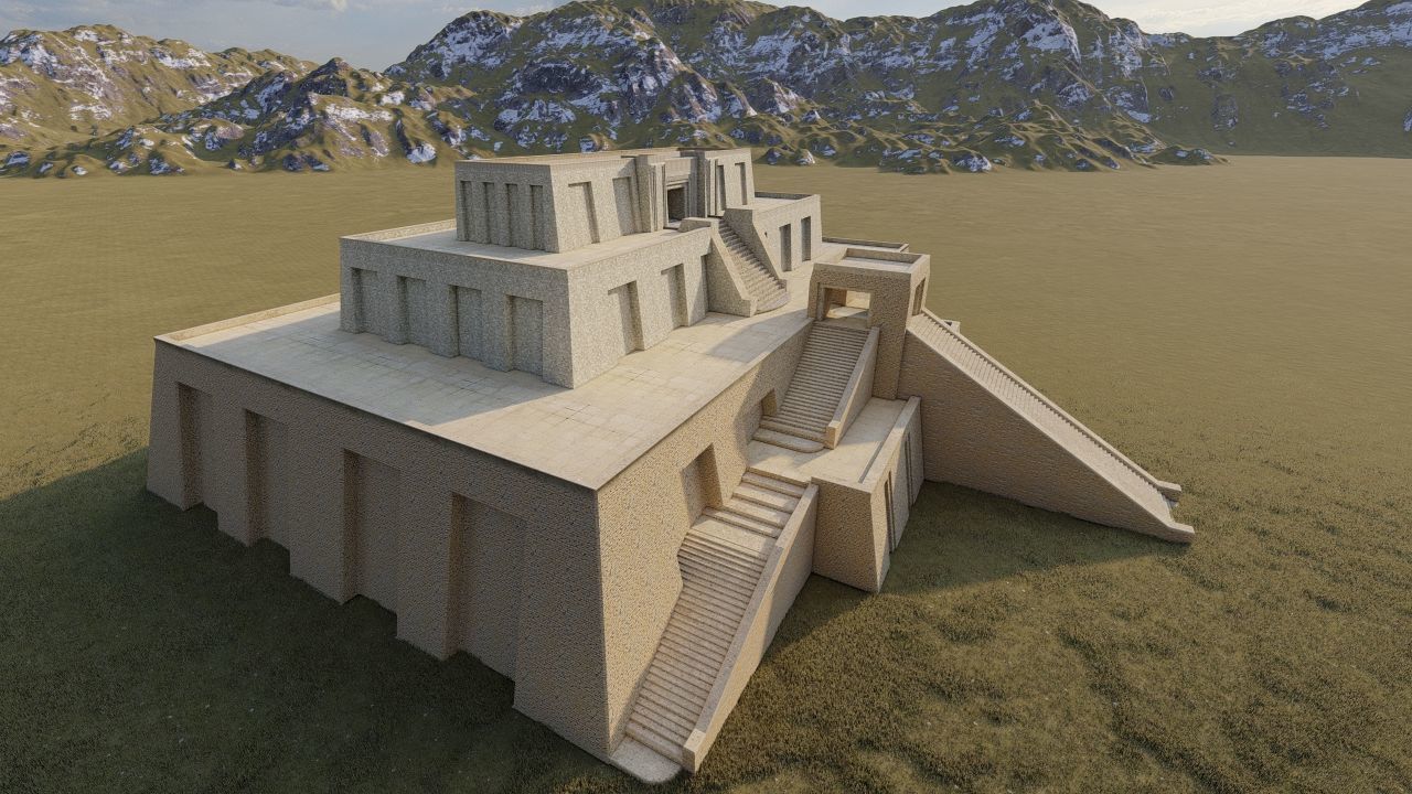 Zigurat ancient pyramid-Ziggurat Temple 3D model_21