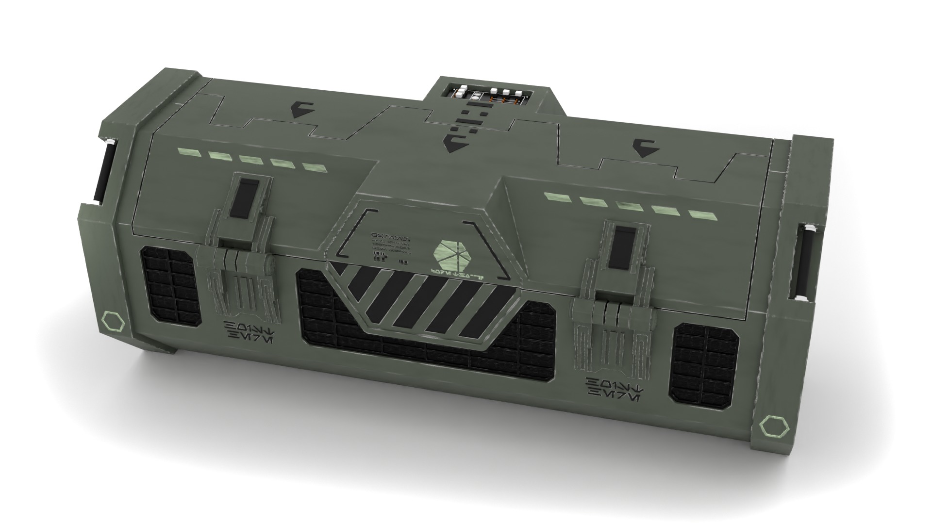 Kyber Crystal Container 1-6 scale Hottoys 3D print model_19