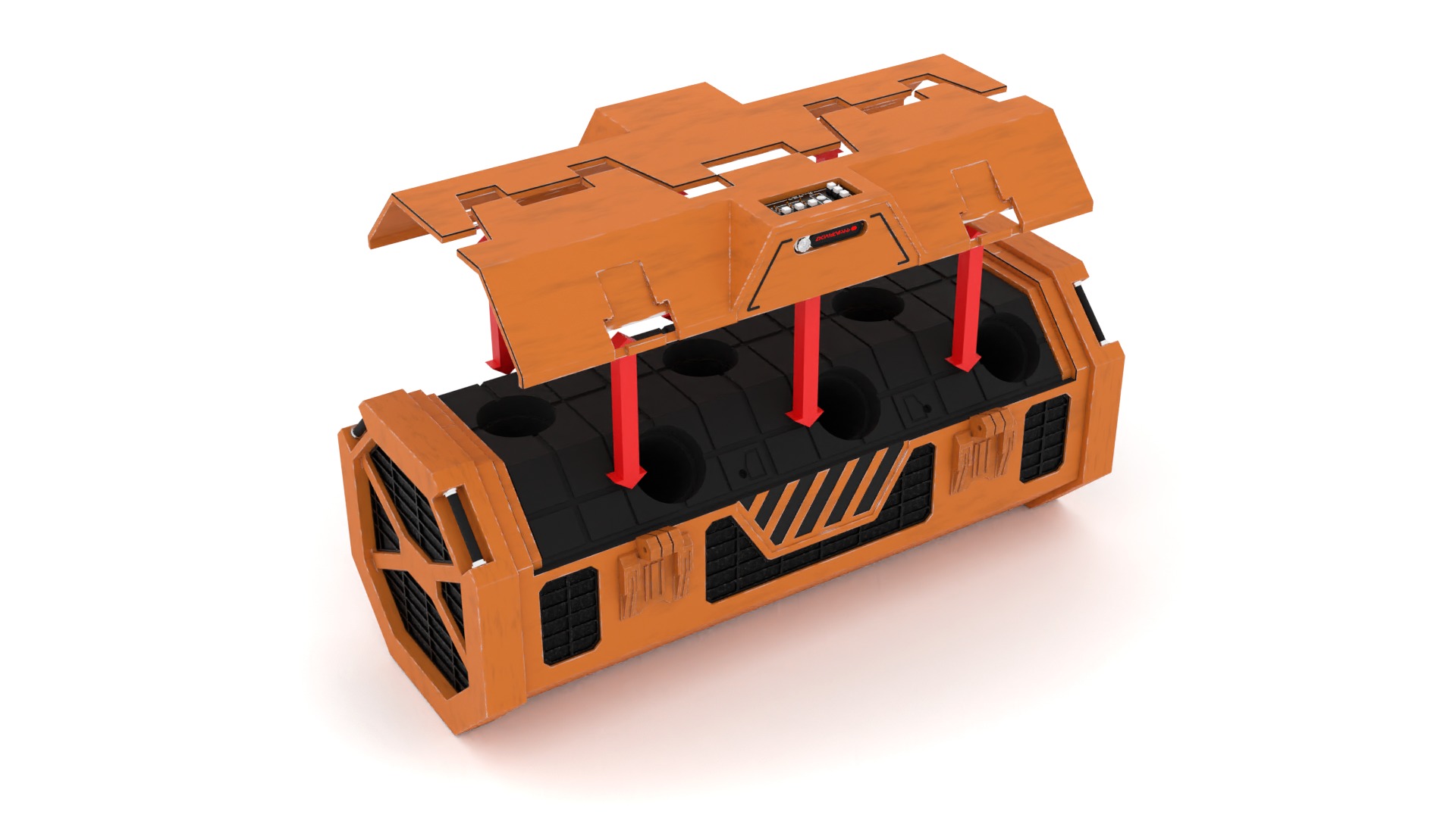 Kyber Crystal Container 1-6 scale Hottoys 3D print model_34