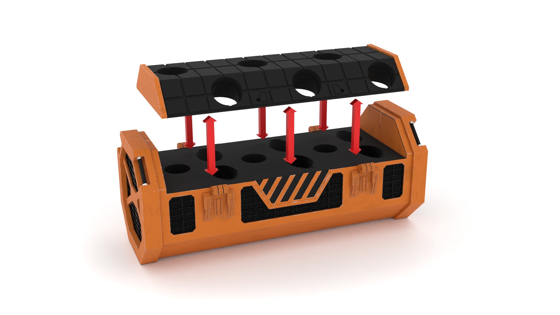 Kyber Crystal Container 1-6 scale Hottoys 3D print model_37