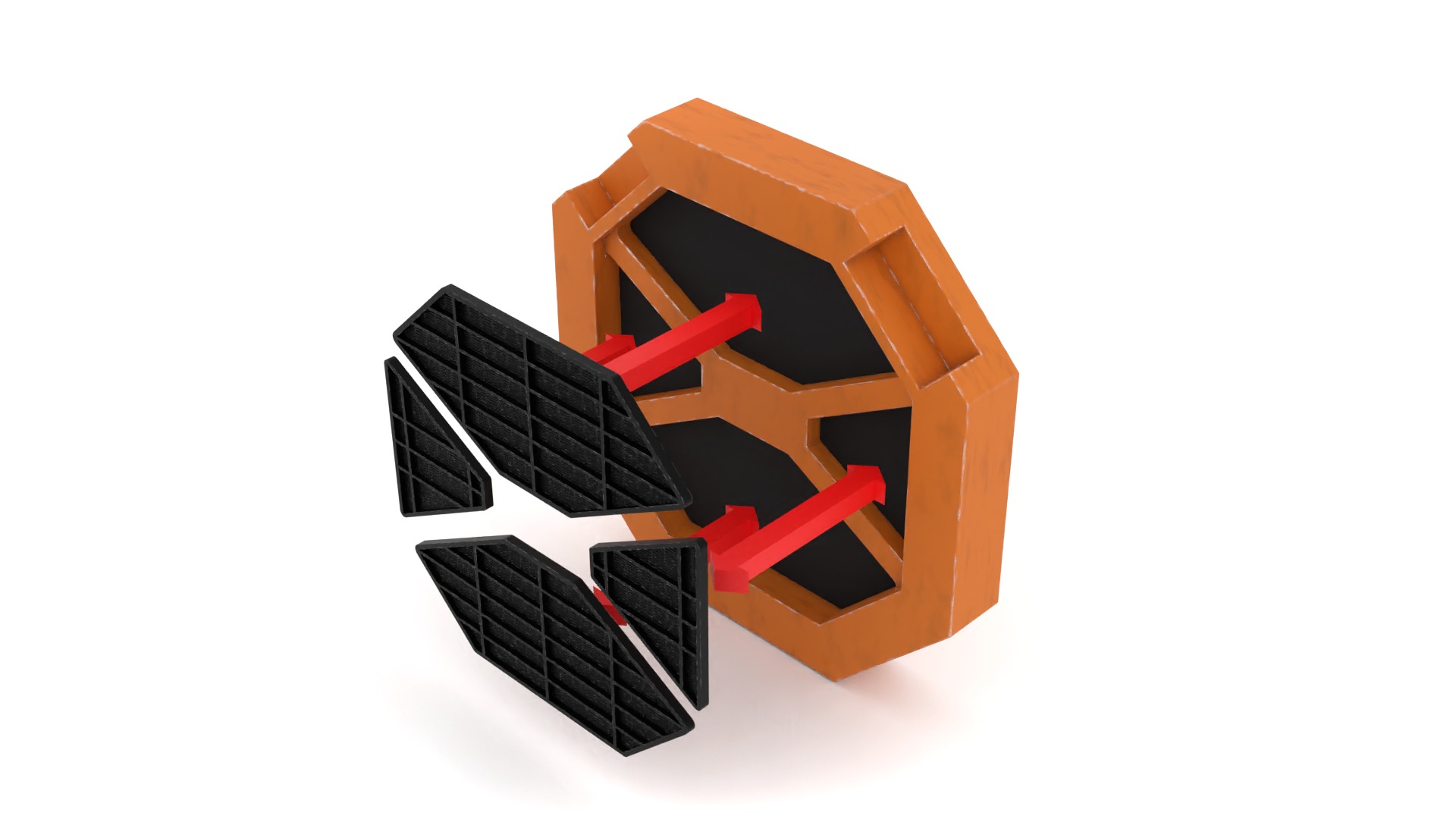 Kyber Crystal Container 1-6 scale Hottoys 3D print model_29