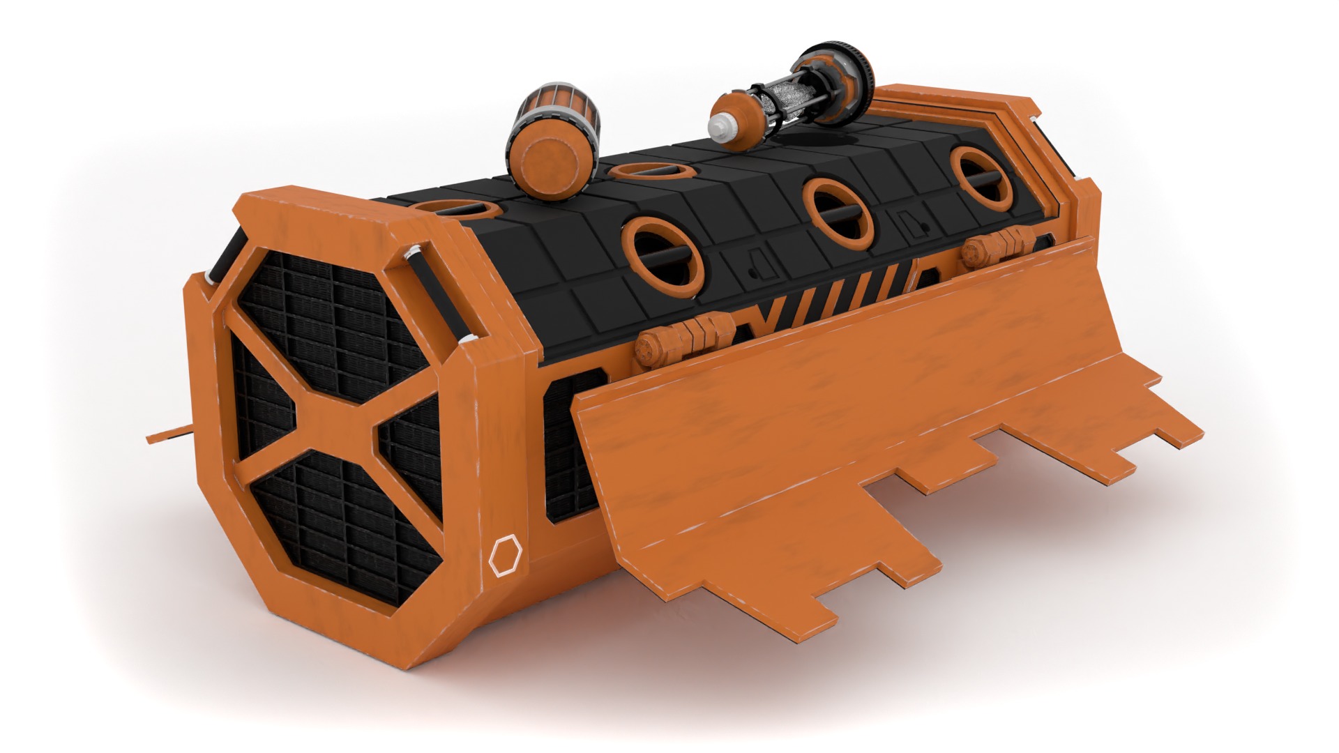 Kyber Crystal Container 1-6 scale Hottoys 3D print model_15