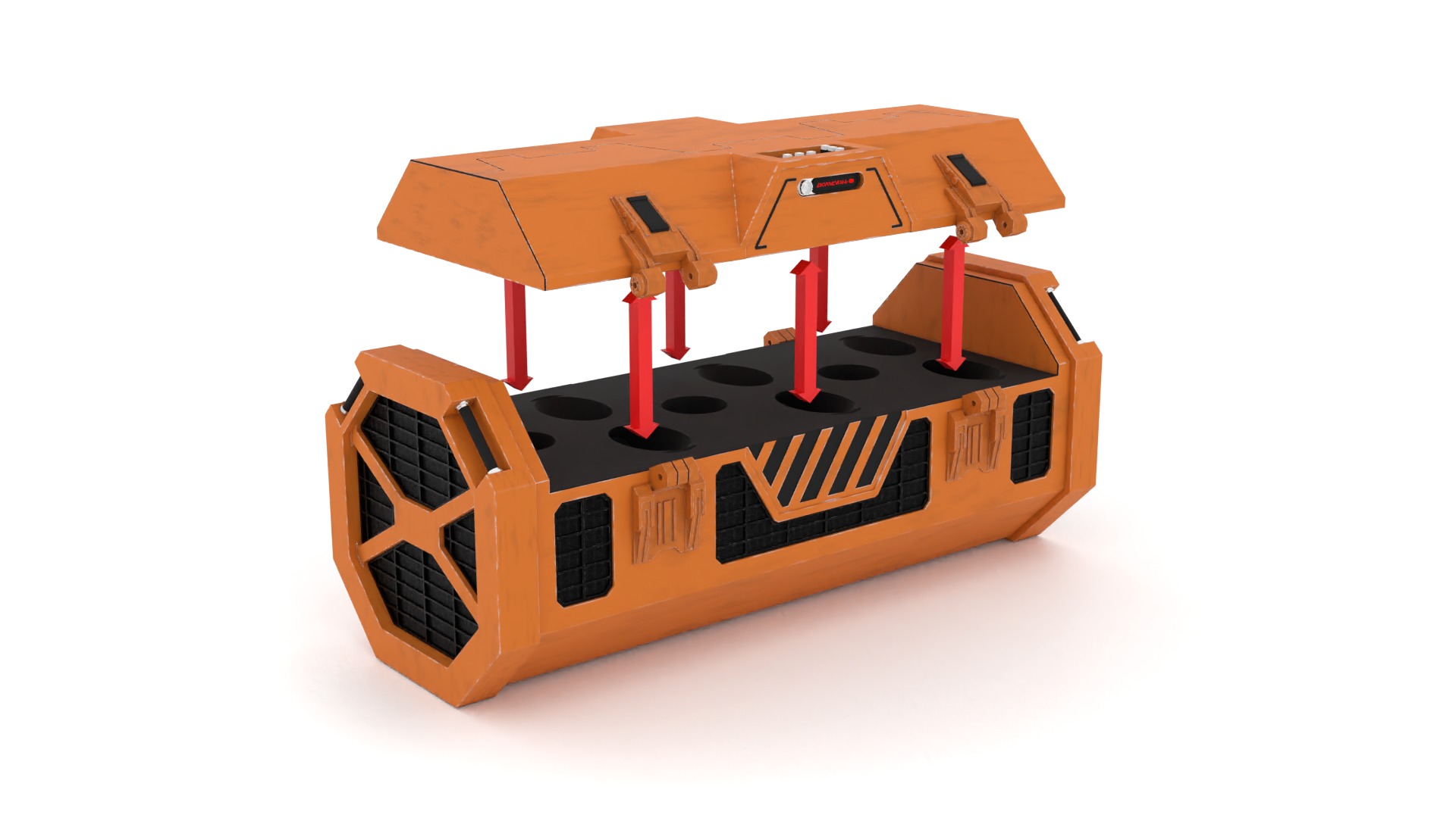 Kyber Crystal Container 1-6 scale Hottoys 3D print model_25