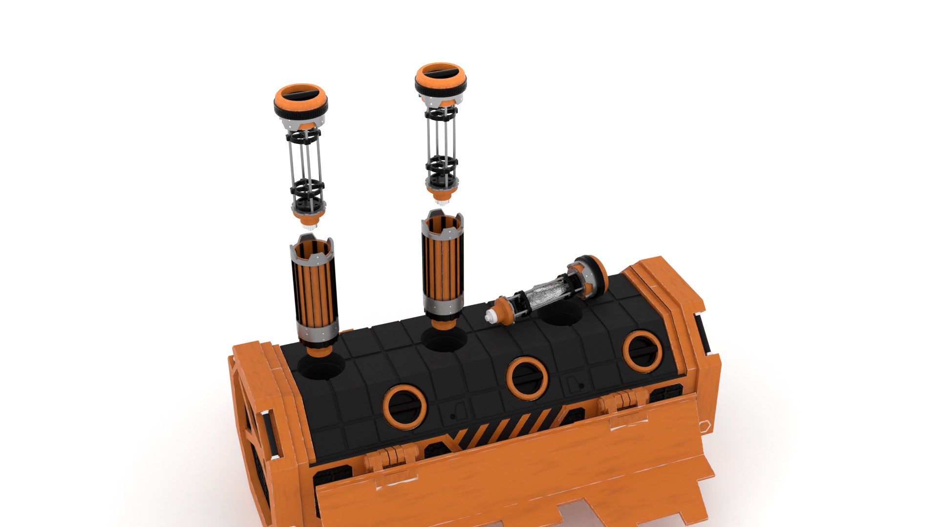 Kyber Crystal Container 1-12 scale Blackseries  3D print model_48