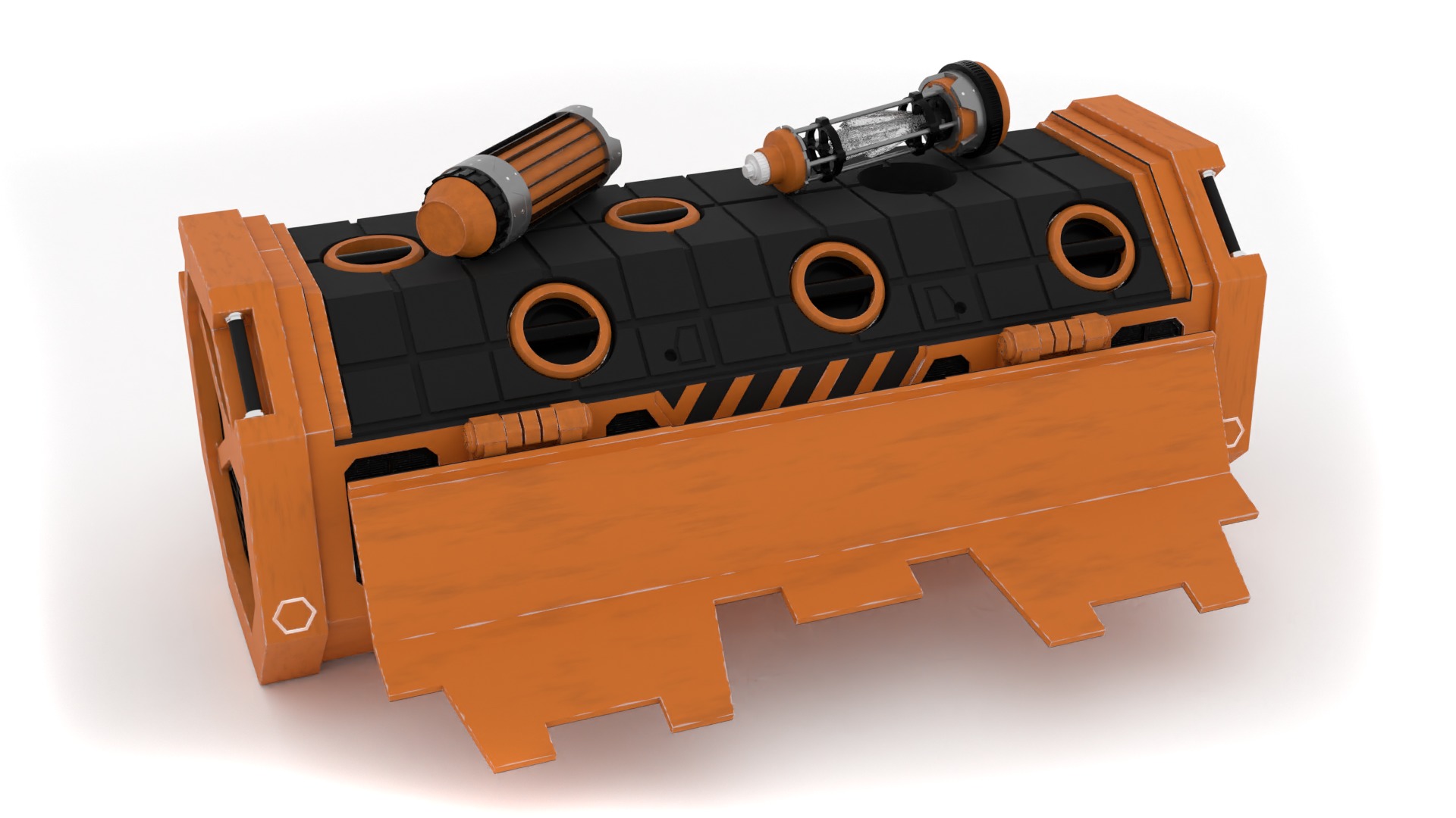 Kyber Crystal Container 1-12 scale Blackseries  3D print model_6