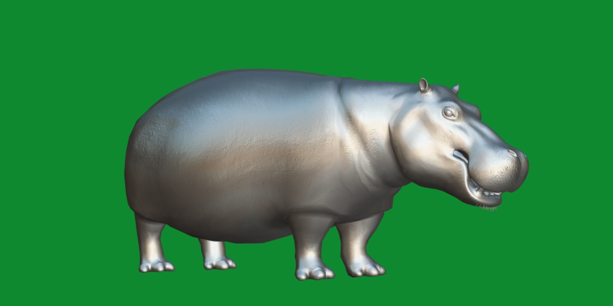 Hippopotamus Amphibius Low-poly 3D model_11