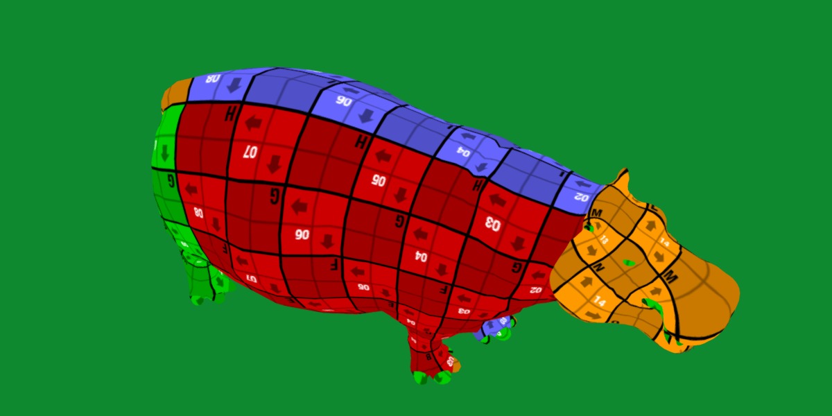 Hippopotamus Amphibius Low-poly 3D model_19