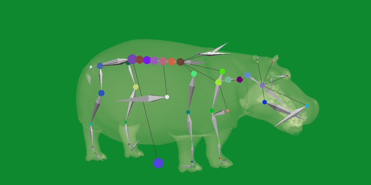 Hippopotamus Amphibius Low-poly 3D model_26