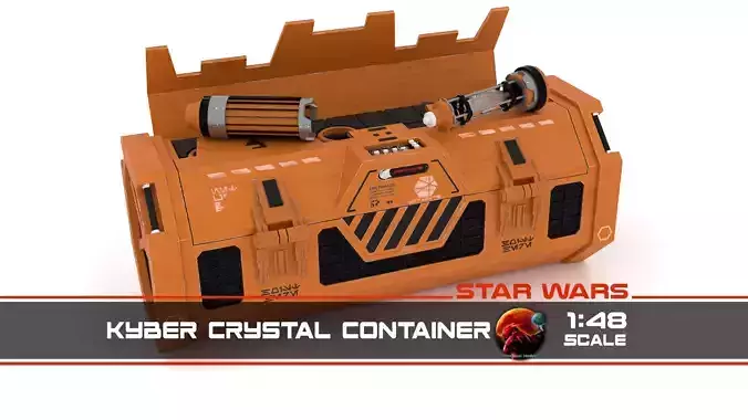 Kyber Crystal Container 1-48 scale Legion  3D print model