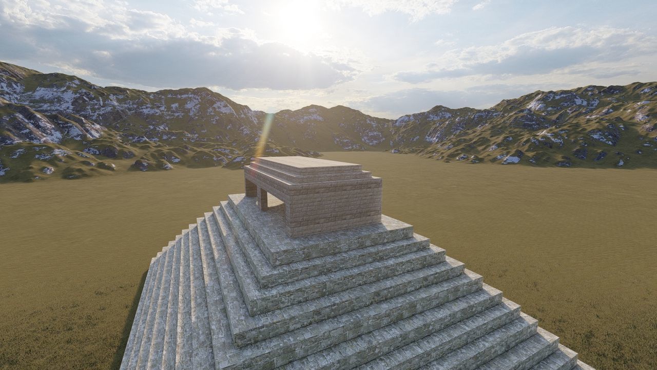 Zigurat ancient pyramid-Ziggurat Temple 3D model_13