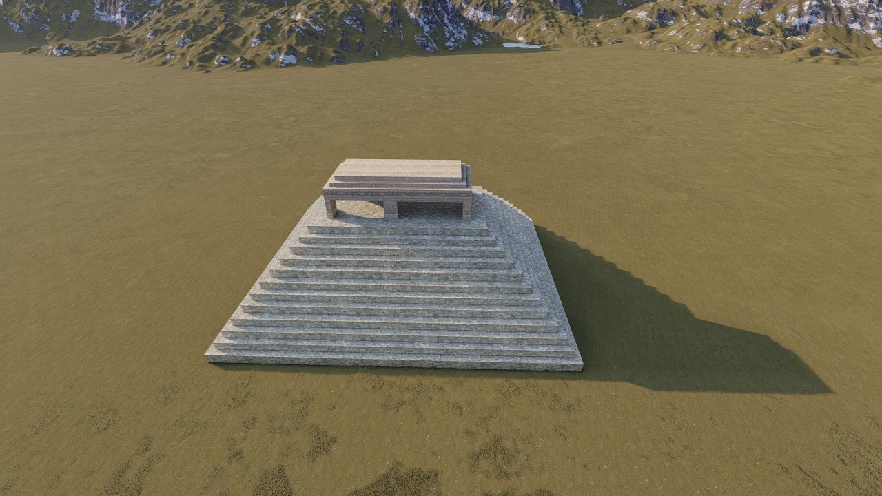 Zigurat ancient pyramid-Ziggurat Temple 3D model_15