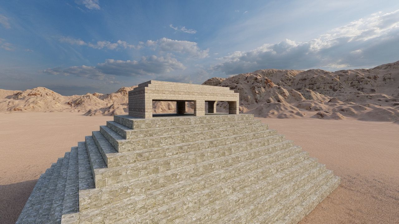 Zigurat ancient pyramid-Ziggurat Temple 3D model_18