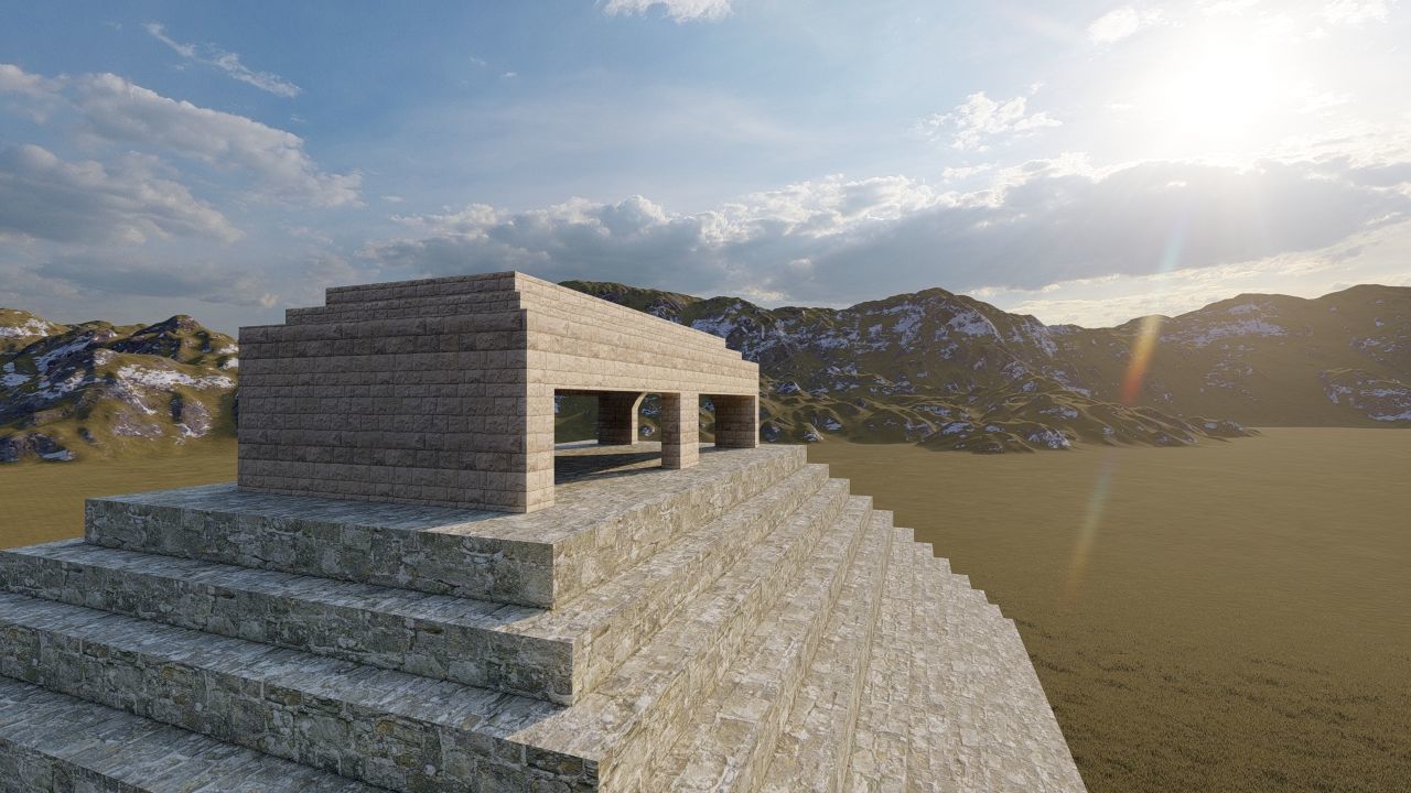 Zigurat ancient pyramid-Ziggurat Temple 3D model_19