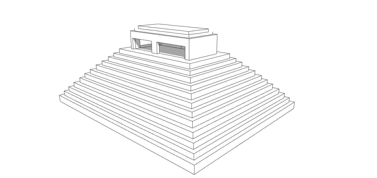 Zigurat ancient pyramid-Ziggurat Temple 3D model_12