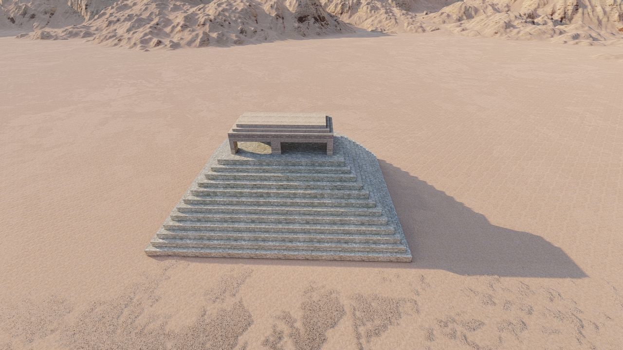 Zigurat ancient pyramid-Ziggurat Temple 3D model_4