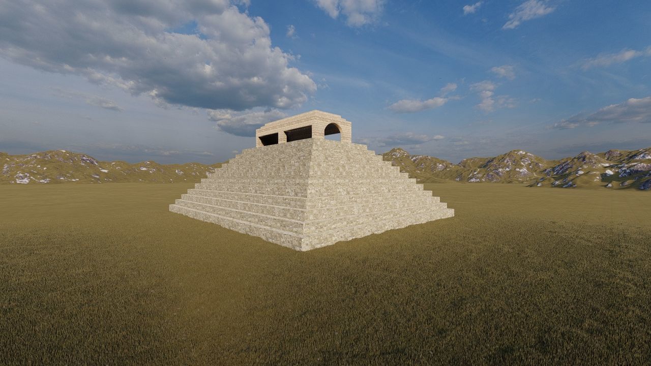 Zigurat ancient pyramid-Ziggurat Temple 3D model_20