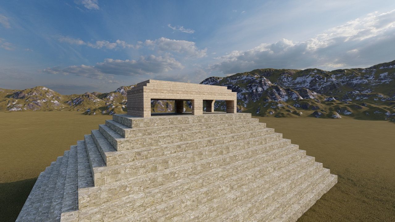 Zigurat ancient pyramid-Ziggurat Temple 3D model_17
