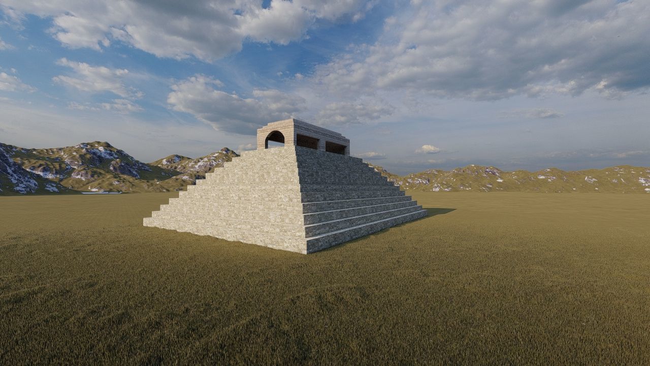 Zigurat ancient pyramid-Ziggurat Temple 3D model_16