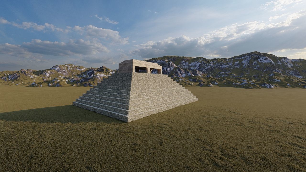 Zigurat ancient pyramid-Ziggurat Temple 3D model_10