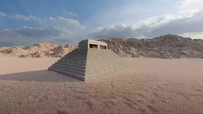 Zigurat ancient pyramid-Ziggurat Temple 3D model