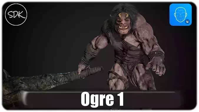 Ogre 1 Low-poly 3D model