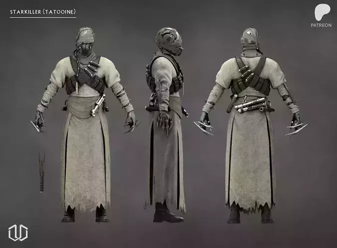 Star Wars Starkiller Tatooine One12 Figure Kit  3D print model