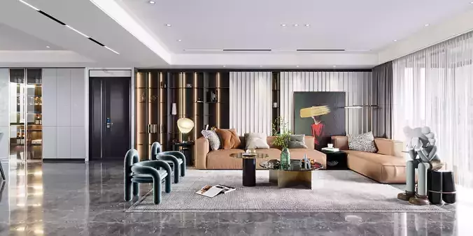 Indoor apartment living room15