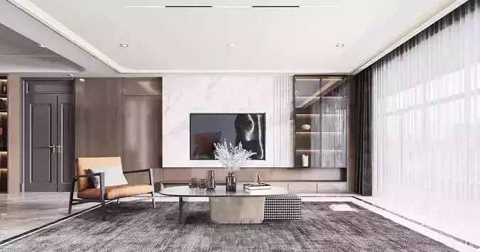 Luxury apartment living room 112