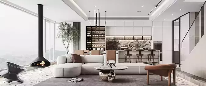 Luxury apartment living room111