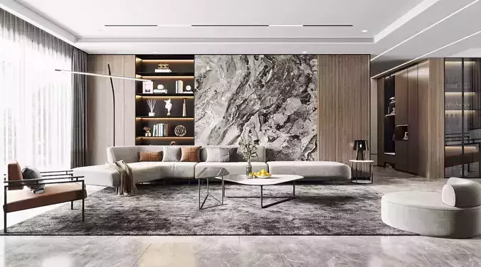 Luxury apartment living room 11