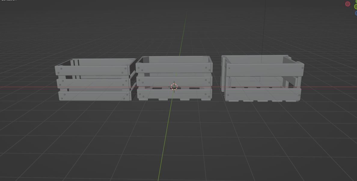 wooden fruit crate 3D model_9