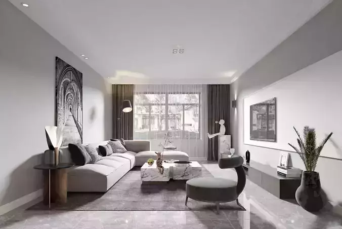 Luxury apartment living room105